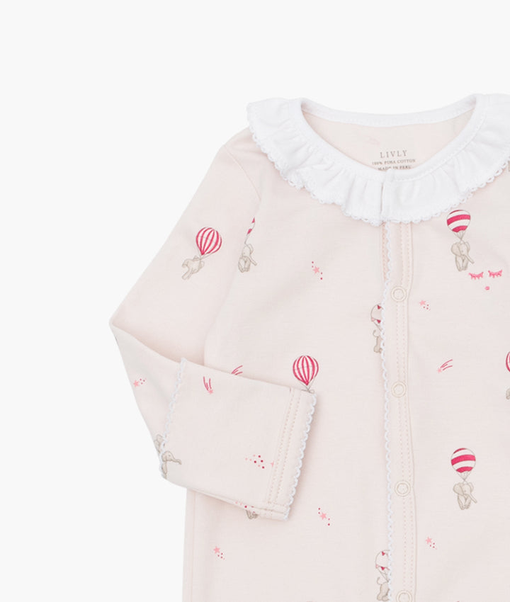 Elephants Ruffled Simplicity Footie