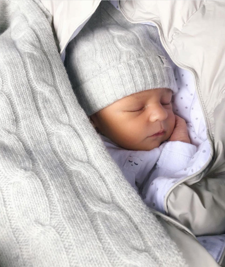Cable Knit Cashmere Blanket